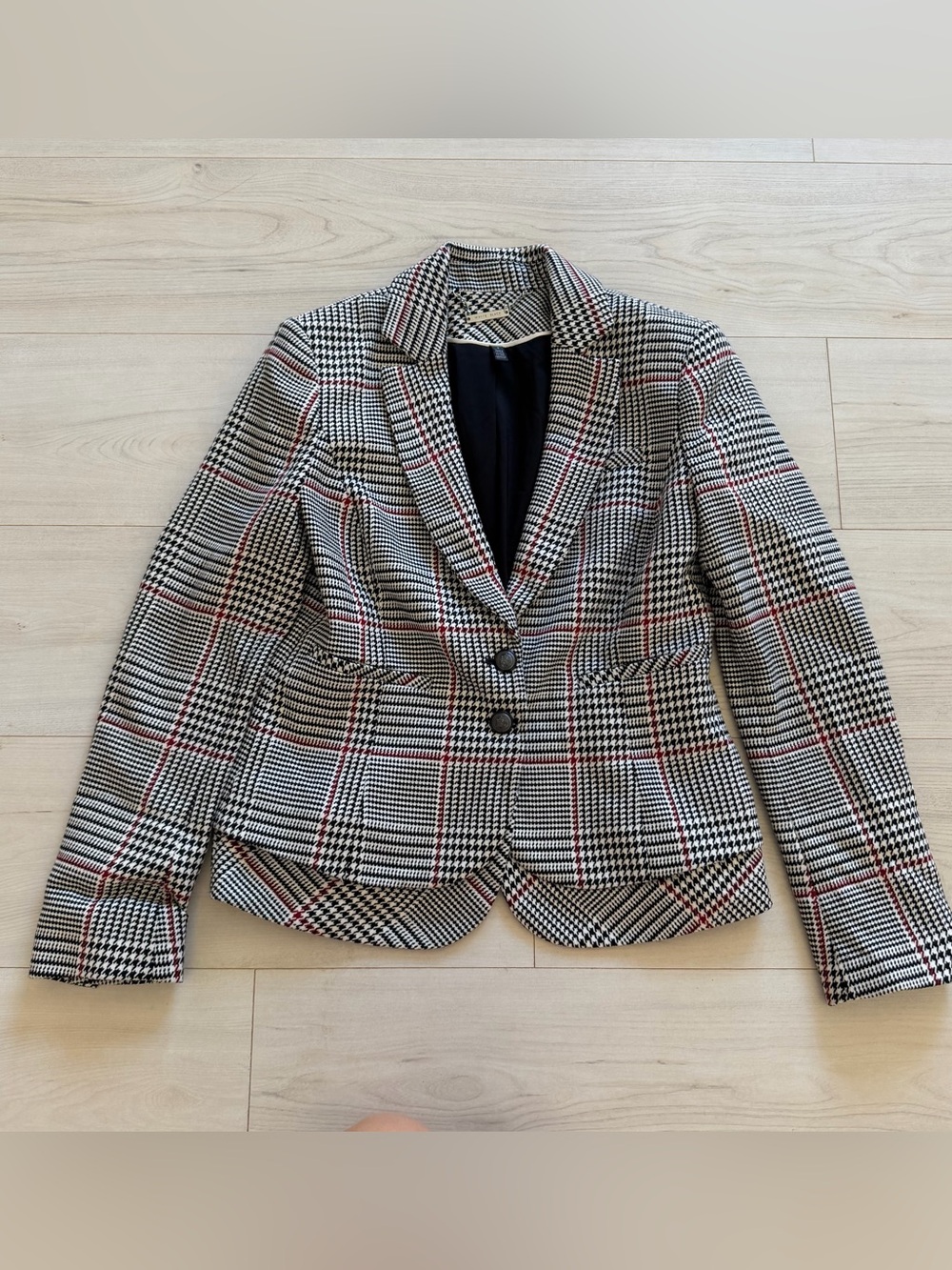 White House Black Market Glen Plaid Blazer